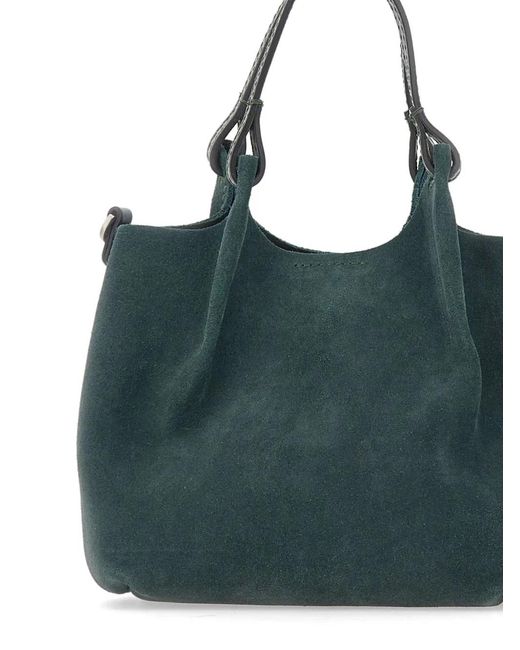 Gianni Chiarini Green Dua Suede Tote Bag
