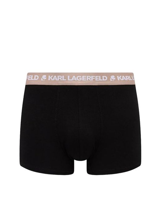 Karl Lagerfeld Black Logo-Waistband Boxers for men
