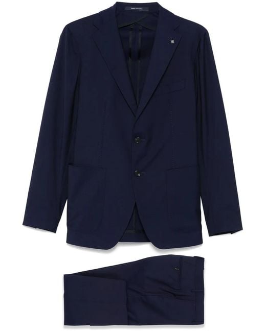 Tagliatore Blue Wool Suit for men