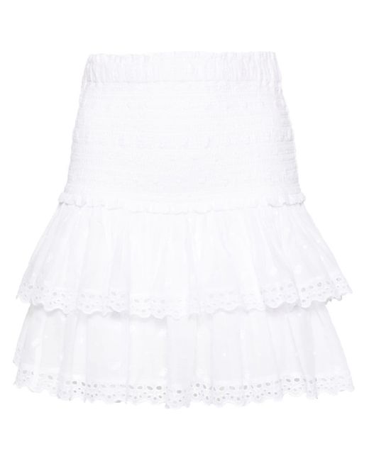 Minifalda Tinaomi con bordado inglés Isabel Marant de color White