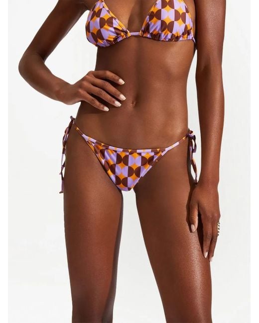 LaDoubleJ Red Bas De Bikini À Bonnets Triangles