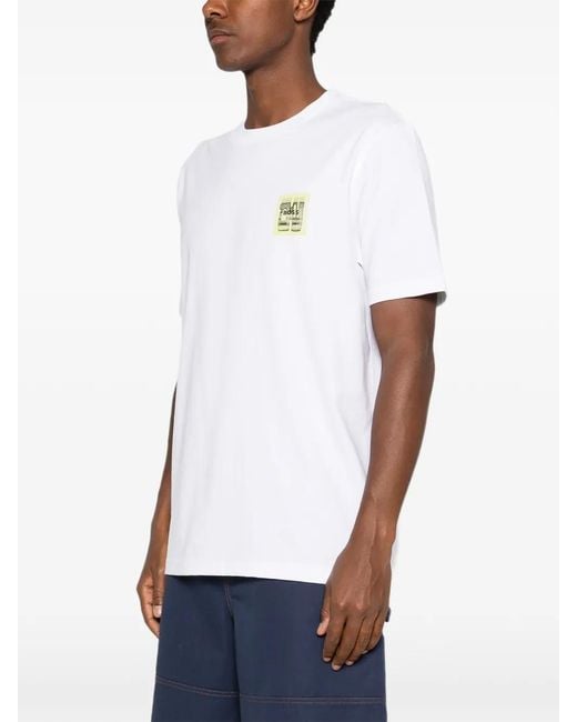 Boss White T-Shirt À Imprimé Graphique for men