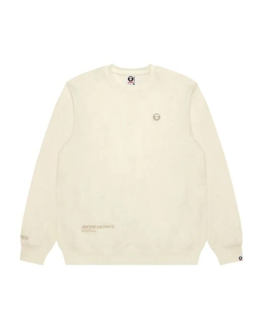 Aape By A Bathing Ape Natural Printed-Logo Sweatshirt for men