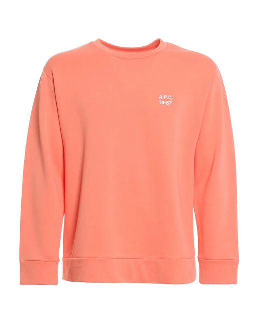 Cotton-blend sweatshirt A.P.C. de hombre de color Pink