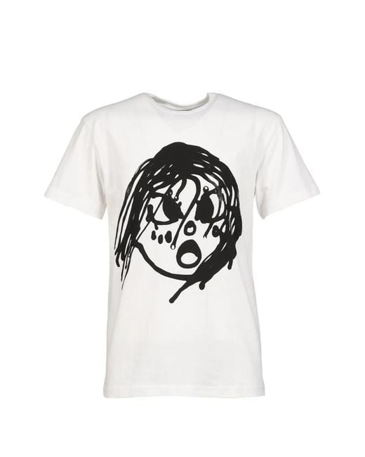 Chio White Graphic-Print T-Shirt for men