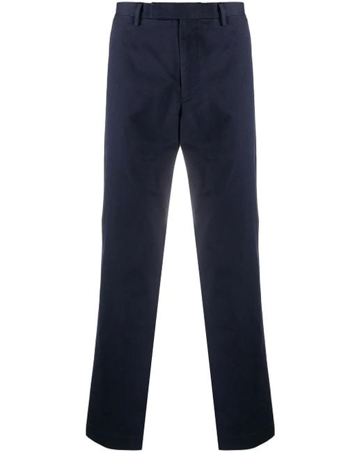 Polo Ralph Lauren Blue Straight-Leg Mid-Rise Chinos for men