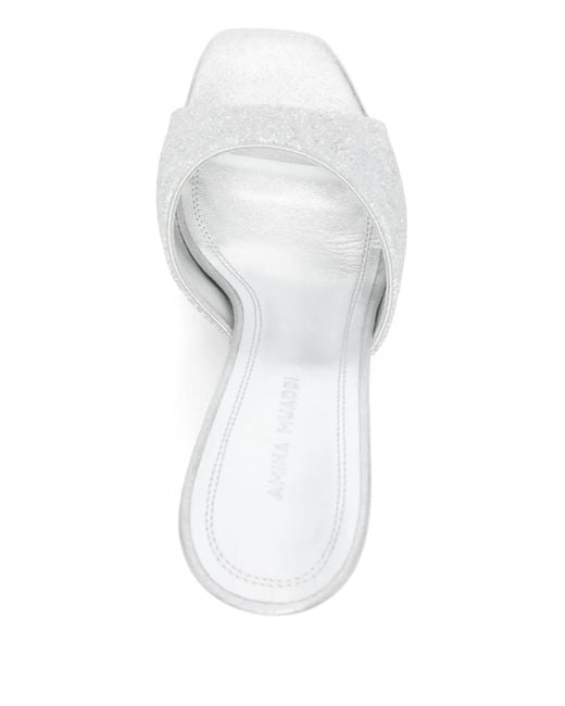 AMINA MUADDI レザーサンダル 95mm White