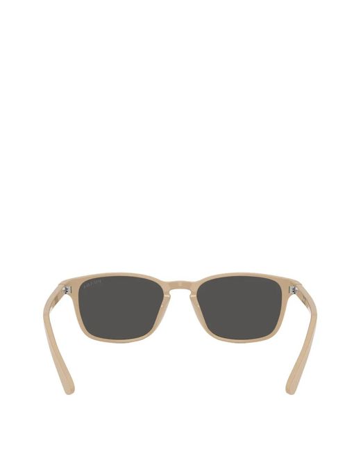 Prada Gray Rectangular-Frame Sunglasses