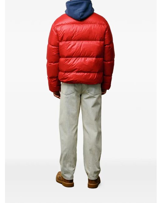 Stussy Red Doudoune À Bande Logo