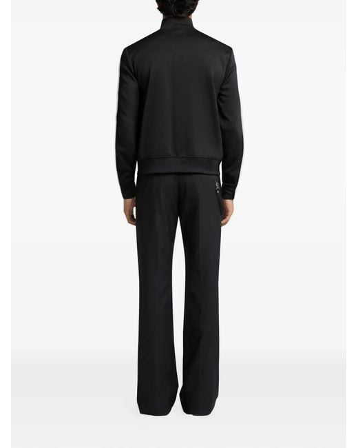 Courreges Black Veste Zippée À Rayures Latérales