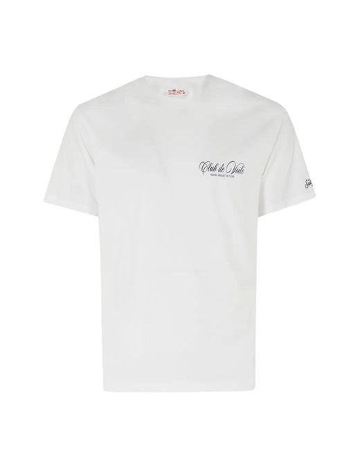 Mc2 Saint Barth White Portland Graphic-Print T-Shirt for men