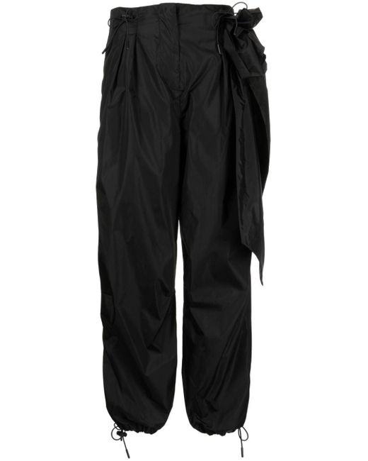Pantalones capri con detalle de tira Simone Rocha de color Black