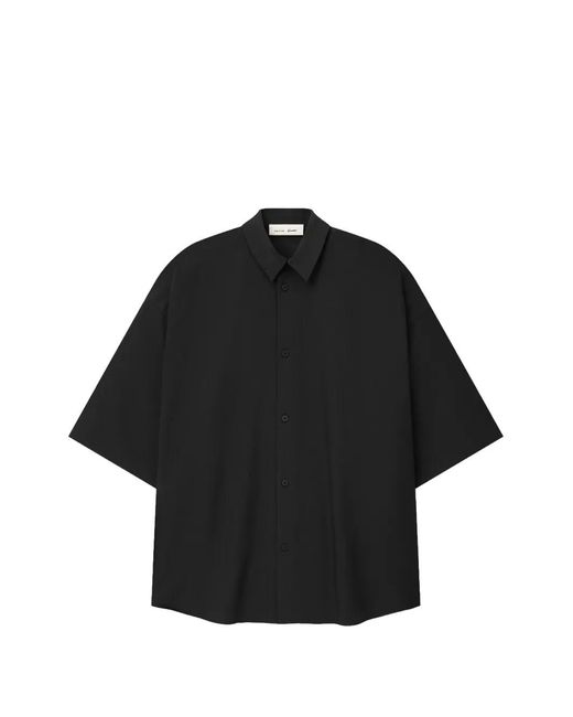 Fear Of God Black Silk-Blend 3/4 Sleeve Button-Up Shirt for men