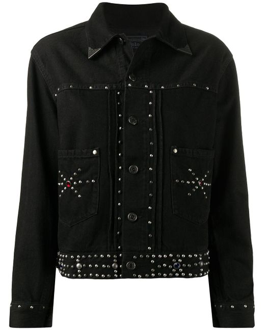 polo black denim jacket