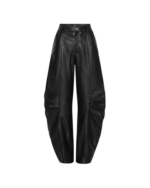 ROTATE BIRGER CHRISTENSEN Blue Pantalon En Cuir
