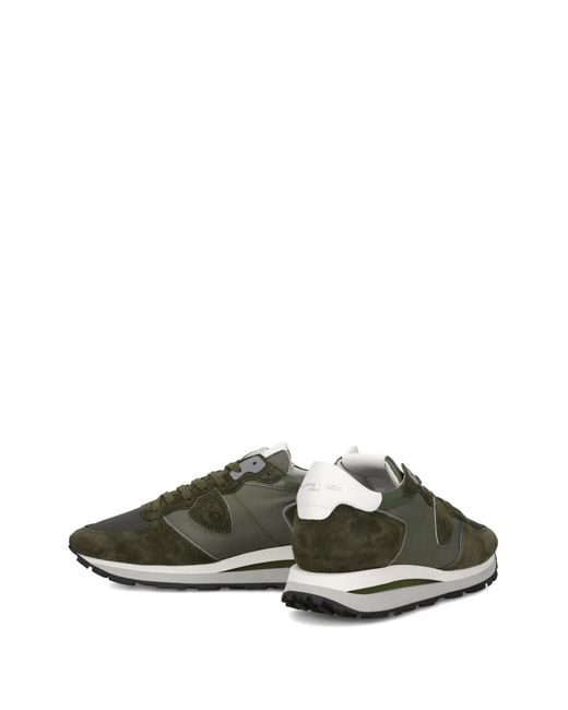 Philippe Model Green Tropez Haute Suede-Panelled Sneakers for men