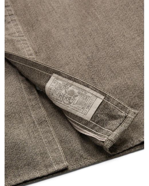 メンズ RRL デニムシャツ Brown