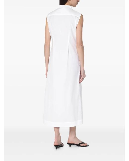 Loulou de Saison White Cotton Shirt Dress