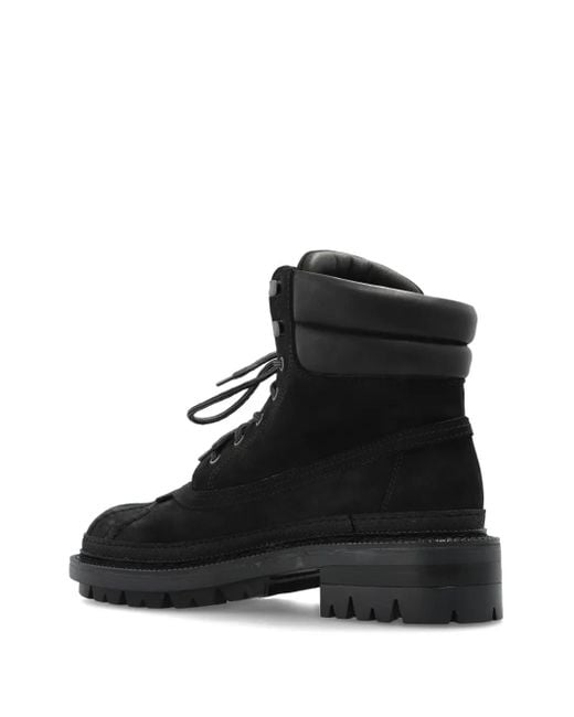 DSquared² Black Army Padded Lace-Up Boots for men
