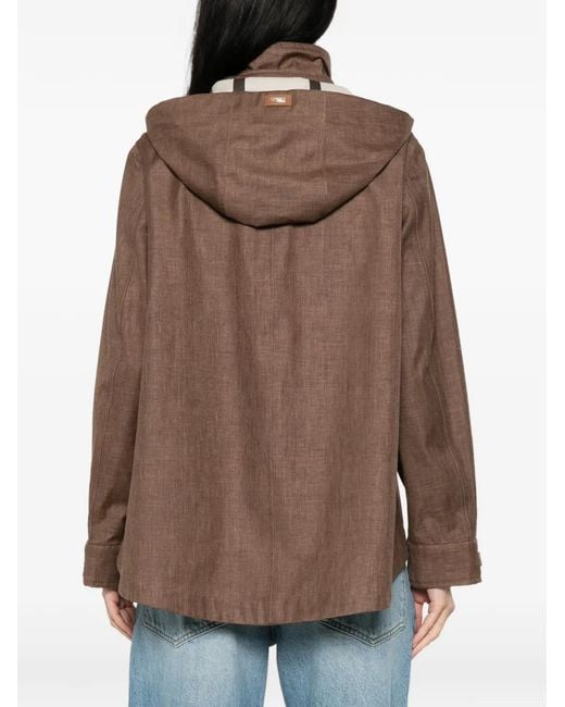 Veste À Capuche Herno en coloris Brown