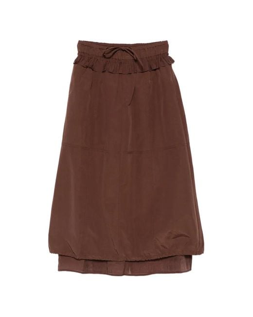Damson Madder Brown Amber Midi Skirt