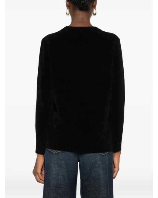 Rrd Black Round-Neck Long-Sleeve Sweater