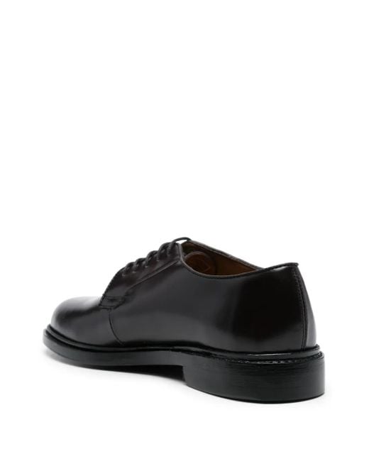 Sebago Black Round-Toe Leather Derby Shoes for men