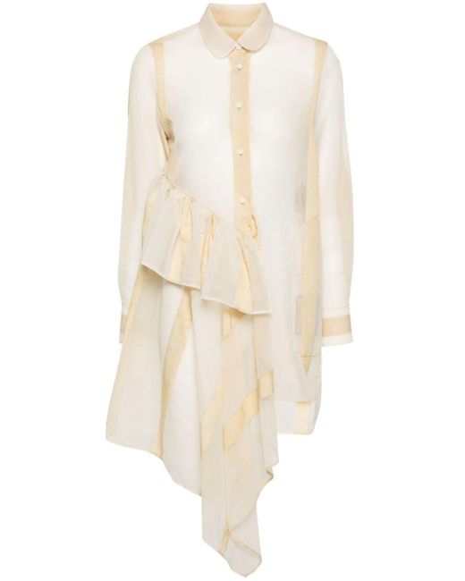 Trista asymmetric shirt di Uma Wang in White