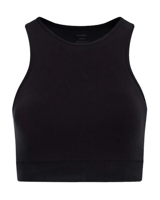 12 STOREEZ Black Top mit rundem Ausschnitt