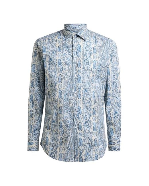 Etro Blue Paisley Shirt for men