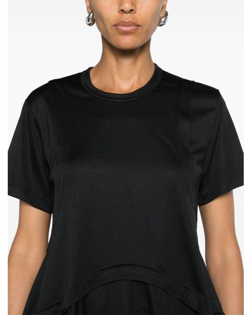 T-shirt à design drapé Comme des Garçons en coloris Black