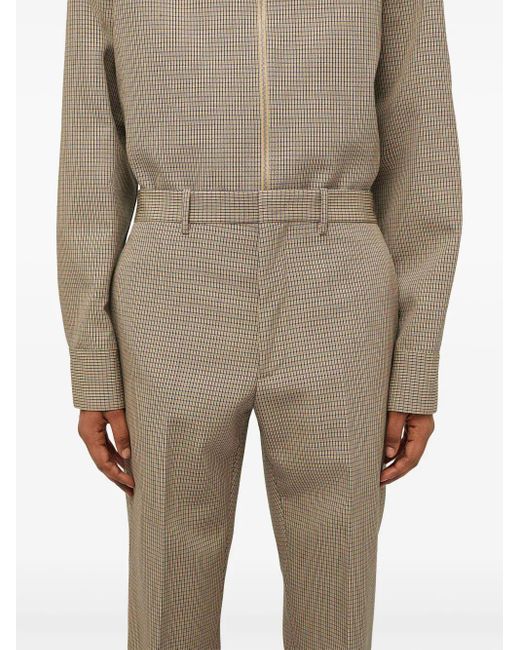 Jil Sander Gerade Hose Mit Karomuster in Natural für Herren
