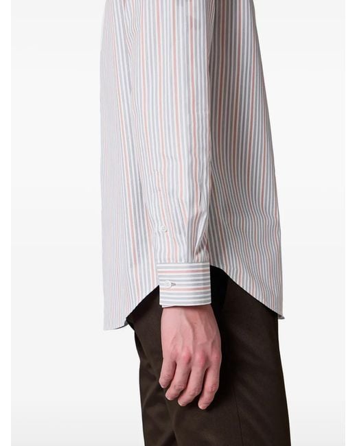 Paul Smith White Striped-Pattern Shirt for men