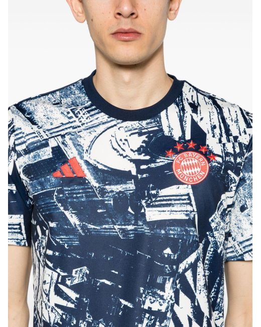 Adidas FC Bayern Pre-Match T-Shirt in Blue für Herren