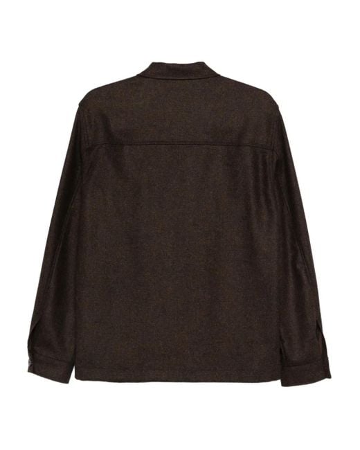 Sunspel Black Buttoned Wool Jacket for men