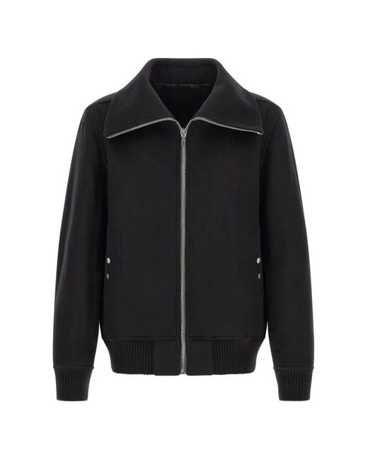 Rick Owens Black Dracuflight Wool Bomber Jacket for men