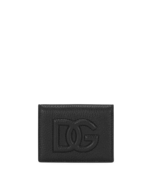 Dolce & Gabbana Black Dg Logo Leather Wallet for men