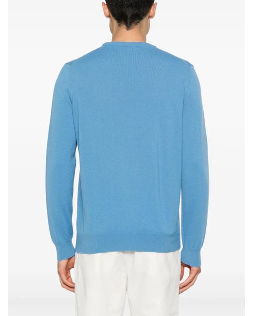 Kangra Blue Cashmere Sweater for men