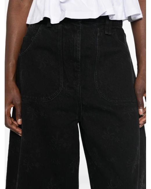Simone Rocha Jeans Met Logopatch in het Black