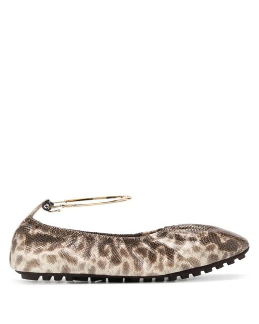 Fendi White Filo Ballerina Shoes