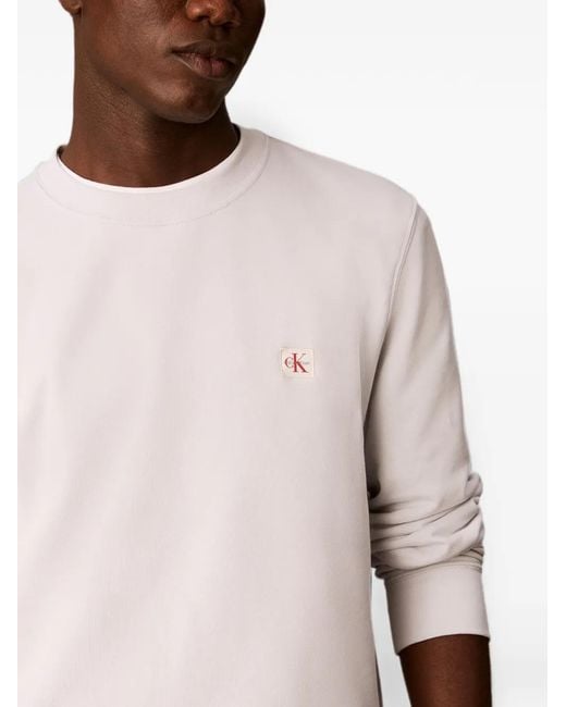 Calvin Klein Blue Logo-Patch Sweater for men