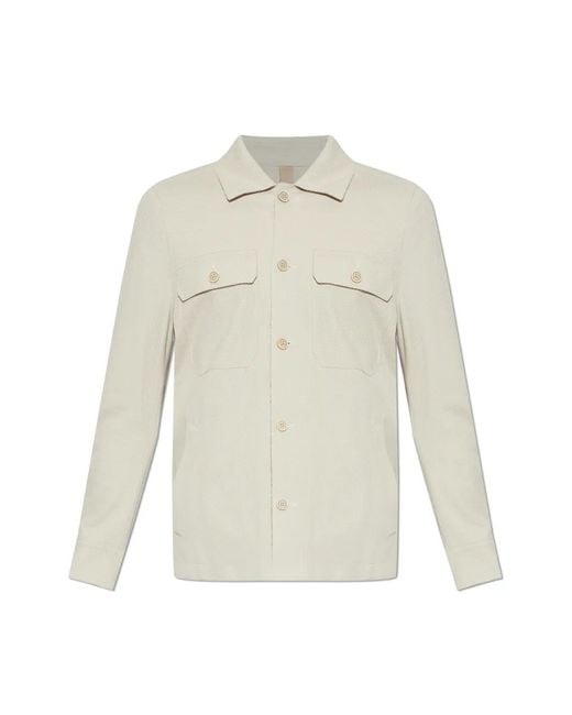 Eleventy White Patch Pocket Shirt for men
