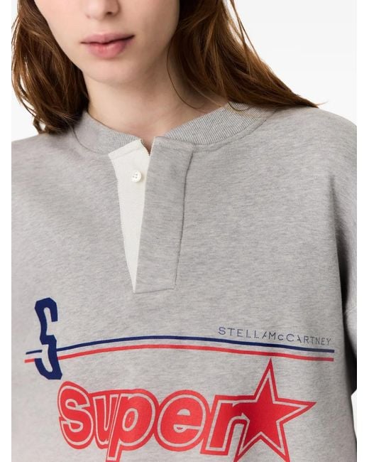 Stella McCartney Gray Drop-Shoulder Sweatshirt