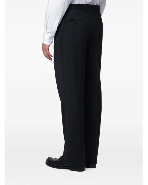 Lardini Black Pressed-Crease Tailored Trousers for men