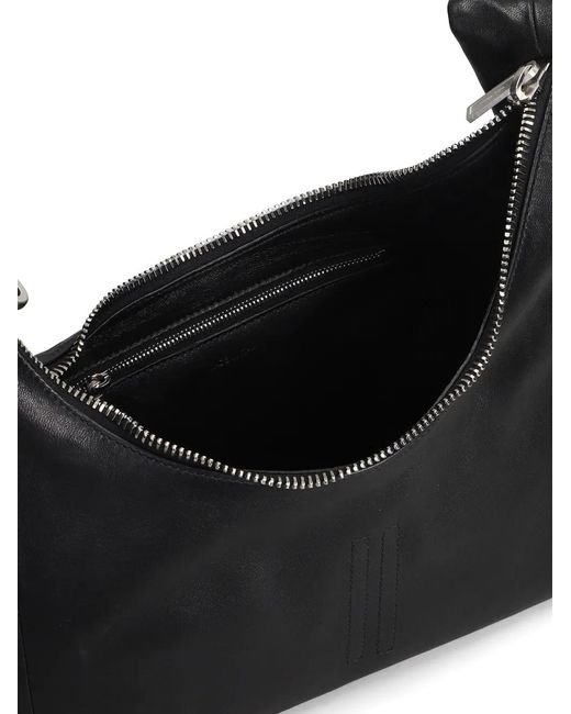 Rick Owens Black Gemini Small Leather Shoulder Bag