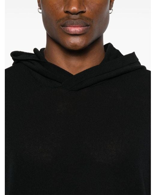 Our Legacy Black Long-sleeve Knitted Hoodie for men