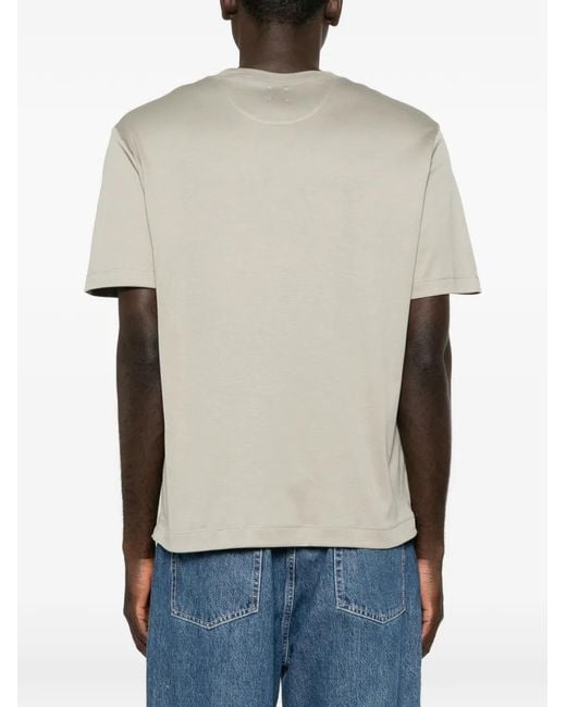 Eleventy White Crew-Neck Short-Sleeve T-Shirt for men