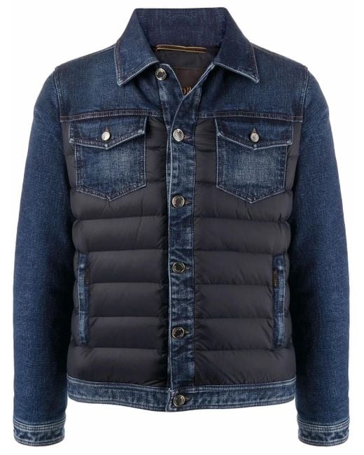 Moorer Blue Mondor-104S Padded Denim Jacket for men