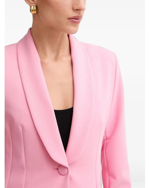 Morgan Pink Shawl-Lapel Single-Breasted Blazer