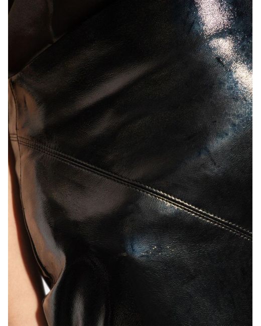 GAUGE81 Black Kuana Faux-leather Skirt